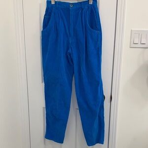 Vintage 💯 Cotton Bon Jour Blue Corduroys, Size 10